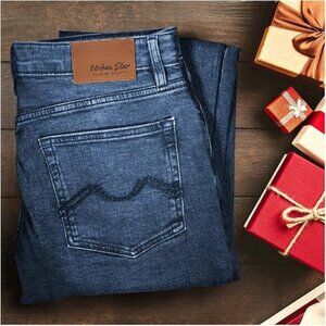 VTG Street Skater Medium Wash Straight Leg Urban Star Jeans, Men's 42X32